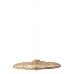 LAMP SHADE FLAT SEAGRASS NATURAL 100 